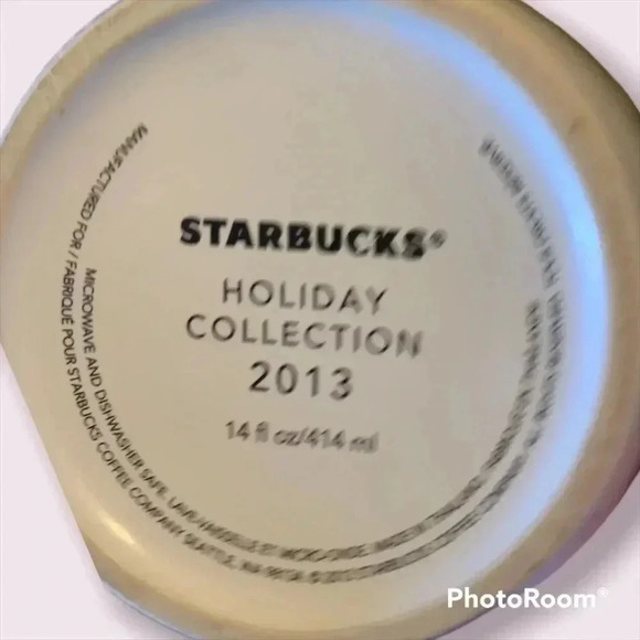 2013 Holiday Collection Starbucks Hot Coffee/Hot Tea 14 FL OZ Cup - Picture 3 of 6